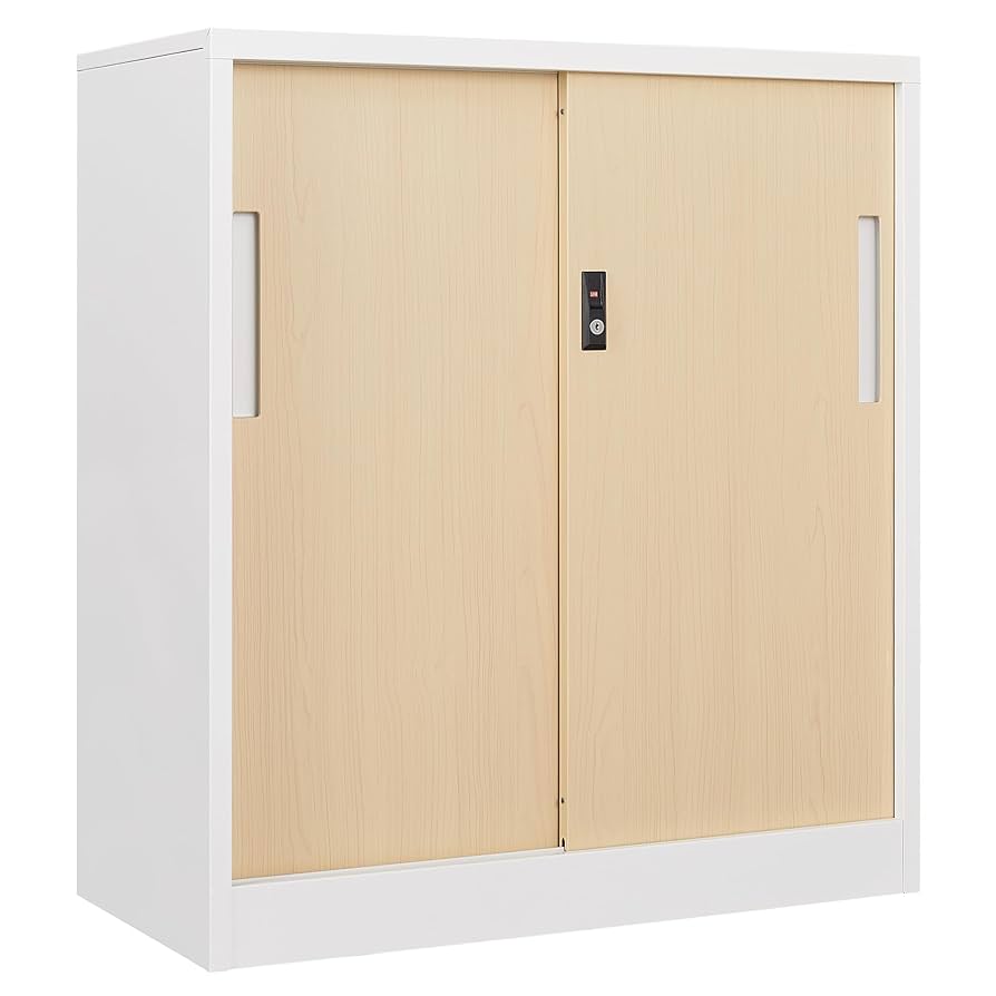 Amazon.co.jp: COOLIVE 鍵付き書庫 幅800×奥行400×高さ900mm